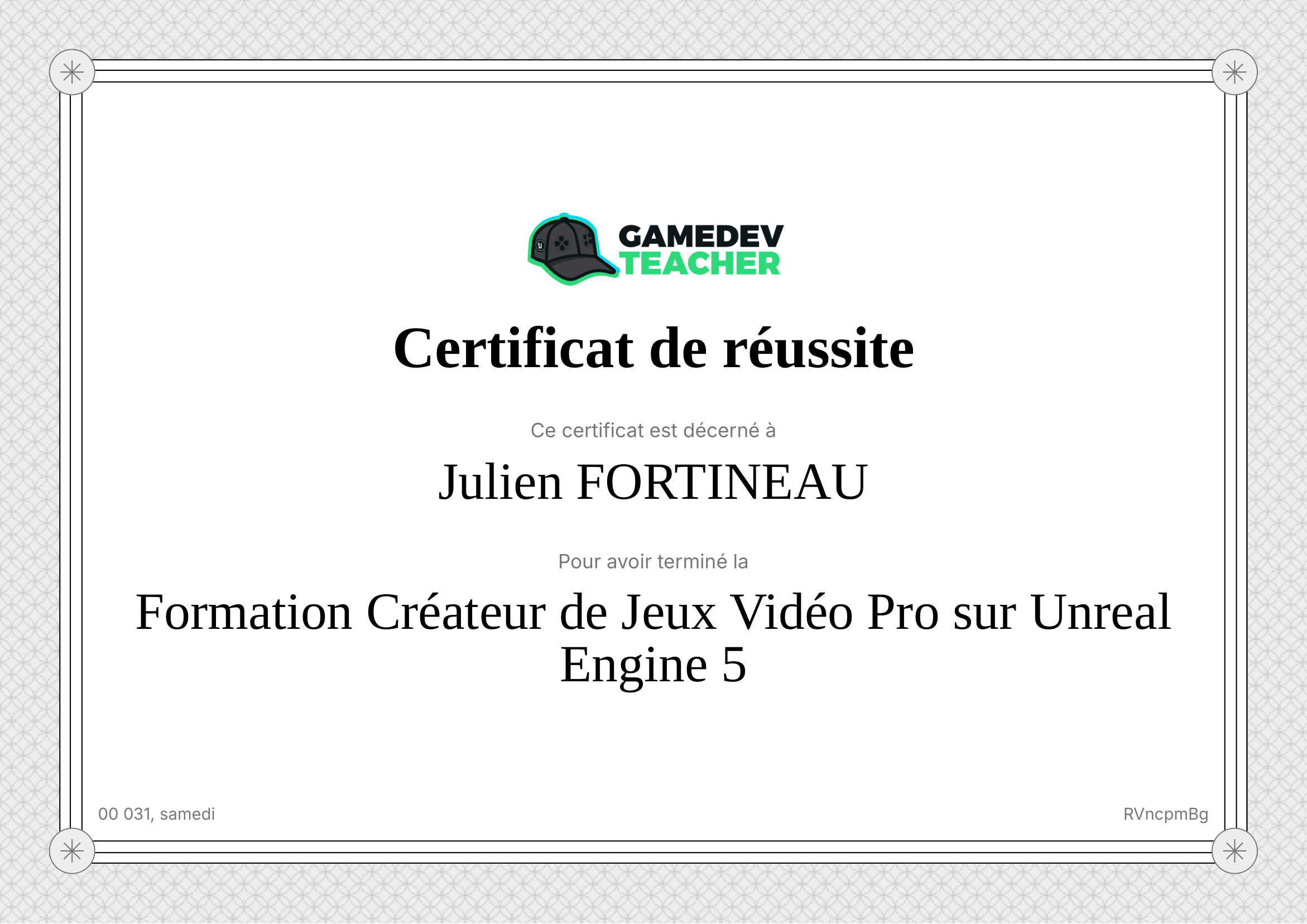 Certificat